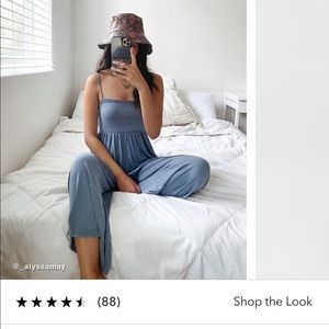 UO Mary Kate Cupro jumpsuit (slate color)